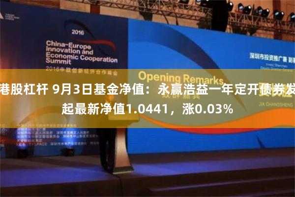 港股杠杆 9月3日基金净值：永赢浩益一年定开债券发起最新净值1.0441，涨0.03%