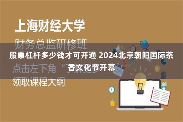 股票杠杆多少钱才可开通 2024北京朝阳国际茶香文化节开幕